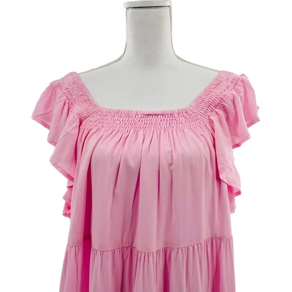 Petal & Pup NEW Kacper Tiered Relaxed Fit Convertible Midi Dress Size 4 / Small - Picture 5 of 12